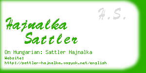 hajnalka sattler business card